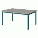 TABLE MALIBU 120X80 T2 4P STRA ABS BÉTON F186/BLEU 5018