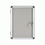 VITRINE INTÉRIEURE EXTRA PLATE ACIER LAQUÉ PORTE BATTANTE CADRE ALUMINIUM BI-OFFICE ENCLORE - 2 FEUILLES