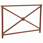 BARRIÈRE LISBONNE 1.50 M STRUCTURE ROSACE ZINC ASPECT CORTEN - PROCITY