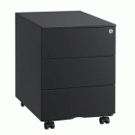CAISSON MOBILE MÉTAL BRUNEAU 3 TIROIRS ANTHRACITE