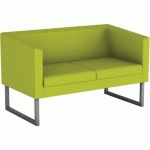 CANAPÉ 2 PL.PUNTO PIED MÉTAL TISSU 100% POLYEST. M1 PISTACHE - SOKOA