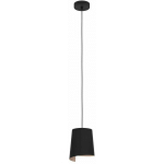 LAMPE SUSPENDUE EN BOLIVIE NOIRE, COULEUR DE SABLE E27 1X40W H: 110CM Ø18 CM DIMMABLE