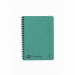 NOTEMAKER EUROPA CAHIER RELIURE INTÉGRALE A5 120 PAGES DÉTACHABLES LIGNÉ - VERT - LOT DE 10