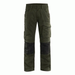 PANTALON DE TRAVAIL SERVICES STRETCH VERT OLIVE/NOIR TAILLE 42L - BLAKLADER