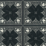 PAPIER PEINT FASHION POUR COULOIR & CHAMBRE ADULTE | PAPIER PEINT BAROQUE MODERNE NOIR | TAPISSERIE À MOTIF ÉLÉGANTE IDÉALE SALON - 10,05 X 0,53 M