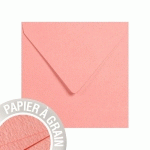 PAQUET DE 5 ENVELOPPES GRAIN DE POLLEN 140X140MM 120G/M² - POUDRE DE CORAIL - LOT DE 10