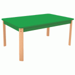 TABLE ERGO RECTANGULAIRE T4 - VERT/HÊTRE - MANUTAN COLLECTIVITÉS