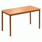 TABLE MODULAIRE DOMINO RECTANGLE - L. 120 X P. 60 CM - PLATEAU HETRE - PIEDS BRUNS