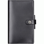 AGENDA MODERNE - AGENDA - 2026 - INT 2001 - HEBDOPLAN - SEMAINIER HORIZONTAL - MULTILINGUE - GLOSSY - NOIR - 12 MOIS DE JANV À DÉC. - 8,7X15,3 CM - CROÛTE DE CUIR- TRANCHE DORÉE - À PRESSION