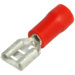 ADNAUTO - CONNECTEUR PLAT 5.2MM 0.8MM FEMELLE 0.25-1.5MM2 SERRAGE ROUGE X10 - ROUGE