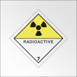 LOT DE 2 - PLAQUE ADR - TRANSPORT MATIÈRES RADIOACTIVES - DANGER CLASSE 7 - 300 X 300 MM - VINYLE