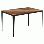 TABLE BOLONIA 120 X 80 CM STRAT OLIVIER / ACIER NOIR - JAYSO