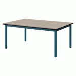 TABLE MALIBU 120X80 T1 4P STRA ANTIB ACACIA/NOIR BLEU 5025