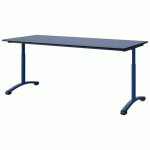 TABLE MALIBU 180X80 T3/T6 DL ST BLEU U525/NOIR BLEU 5005 - MANUTAN EXPERT