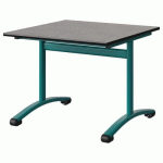 TABLE MALIBU 80X80 T4 DL STRA BÉTON F186/NOIR BLEU 5018