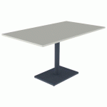 TABLE MENORCA 140X80 T6 ÉP. 24 MM STRAT ABS GRIS PERLE/NS - MOBIDECOR