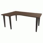 BUREAU EVIDENCE ASYMÉTRIQUE 160X120 RETOUR G NOYER/ANTHRACITE - VINCO