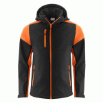 PRINTER PRIME PRIME VESTE SOFTSHELL HOMMES NOIR/ORANGE - TAILLE S