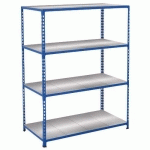 RAYONNAGE RAPID 2 1980X1525X455 4 TABLETTES METAL BLEU ÉPOXY