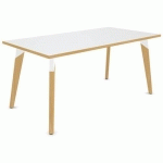 TABLE EN PLATEAU STRATIFIÉ 160X80 CM H735CM BLANC/BLANC - EOL