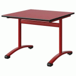 TABLE MALIBU 80X80 T4 DL STR ANTIB ROUG U321/NOIR ROUGE 3020