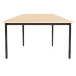 TABLE MODULAIRE DOMINO TRAPÈZE - L. 120 X P. 60 CM - PLATEAU ERABLE - PIEDS NOIR