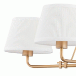 ARGON LUSTRE ATRO À 4 LAMPES, DORÉ ANCIEN/BLANC