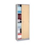 ARMOIRE PORTES COULISSANTES 180 X 90 GRIS HÊTRE