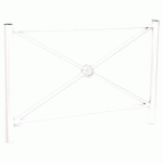 BARRIÈRE PROVINCE ROSACE 1.57 M INOX BROSSÉ ZINC BLANC 9010 - PROCITY