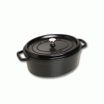 COCOTTE EN FONTE OVALE 31 CM NOIR MAT - STAUB - FONDAMENTALES