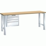 ÉTABLIS BLANC PUR 2000X800X850 CAP. 500KG ET 4 TIR. 75KG - LISTA
