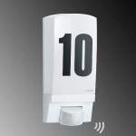 STEINEL L 1 NUMÉRO DE MAISON LUMINEUX AVEC CAPTEUR BLANC