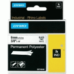 RUBAN RHINOPRO - DYMO - NOIR/BLANC - 9 MM X 5,5 M