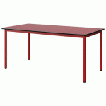 TABLE MALIBU 160X80 T5 4P STRA ROUGE U321/NOIR ROUGE 3020
