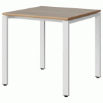 TABLE MALIBU 80X80 T6 SOUDÉ STR ALAI CHÊNE 1146/BLC 9016 - MANUTAN EXPERT