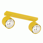 ARGON SPOT POUR PLAFOND CHLOE RÉGLABLE À 2 LAMPES, JAUNE