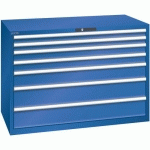 ARMOIRE BLEU SÉCU. 1431X725X1000 AVEC 7 TIROIRS 200KG - LISTA