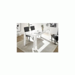 TABLE À MANGER EXTENSIBLE LUTHER EN BLANC 137-185X79X90 CM - BLANC