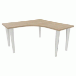 BUREAU EVIDENCE SYMÉTRIQUE 140X140 CHÊNE NATUREL/BLANC - VINCO