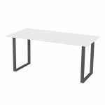 BUREAU SQUARE 160 X 80 X 75 CM DESIGN DROIT BLANC