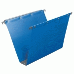 LOT DE 10 - DOSSIER SUSPENDU POUR TIROIRS POLYPROPYLÈNE OPAQUE ULTIMATE ELBA FOND 50 MM BLEU