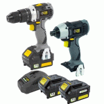 KIT MACHINES PERÇAGE ET VISSAGE + BATTERIES 3,0 AH + CHARGEUR FARTOOLS