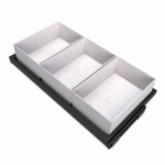 ORGANISATEUR DE DRESSING AVEC COULISSES - 3 PANIERS - 900 MM - NOIR EMUCA