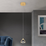 ORION SUSPENSION LED MOON, CRISTAL K9, 1 LAMPE, DORÉE