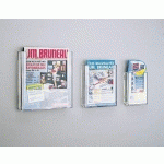 LOT DE 2 - PRÉSENTOIR MURAL 1 CASE POUR FORMAT A4 - TRANSLUCIDE
