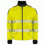 PROJOB 6109 SWEATSHIRT FULL ZIP - EN ISO 20471 CLASSE 3/2 JAUNE/NOIR - TAILLE XXXXL