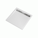 RECEVEUR DE DOUCHE EXTRA PLAT BLANC AVEC CANIVEAU - 80 X 80 CM - PURE 2 AURLANE