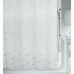 RIDEAU DE DOUCHE - POLYESTER - KOS - 240 X 200 CM - ARGENT SPIRELLA