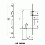 SERRURE MONOPOINT À LARDER MULTIBAT À ROULEAU NICKELÉ AXE 50MM BOUT ROND – JPM - 290000-06-0B