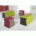 SIÈGE STOOL BANQUETTE 2 PLACES TISSU UNICOLORE ABSYNTHE 9433